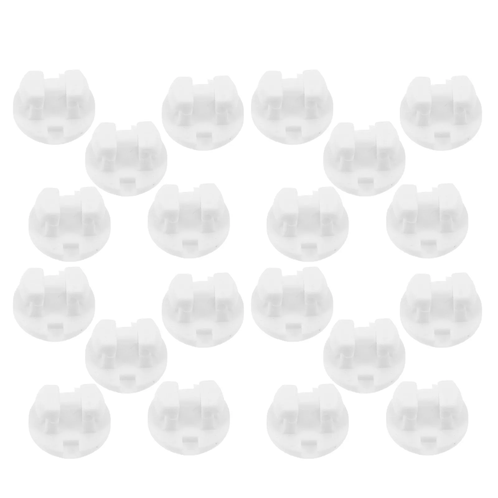 20Pcs White Blind Bottom Rail Cord Cover Buttons Plastic Replacement Horizontal Blinds Repair Parts Cord Lock Button Accessories