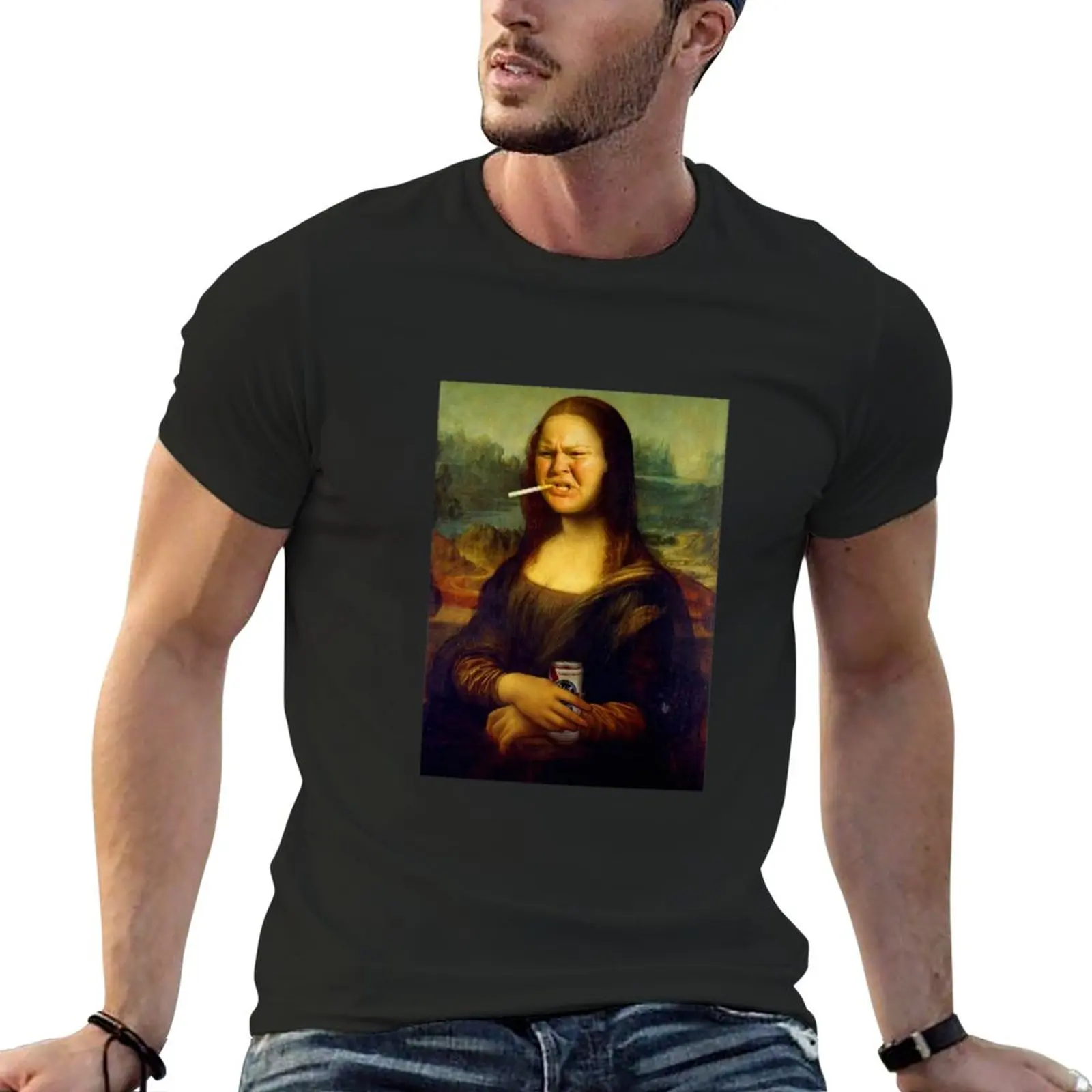 

New Tammy Mona Lisa smoking T-Shirt sports fan t-shirts shirts graphic tees workout shirts for men