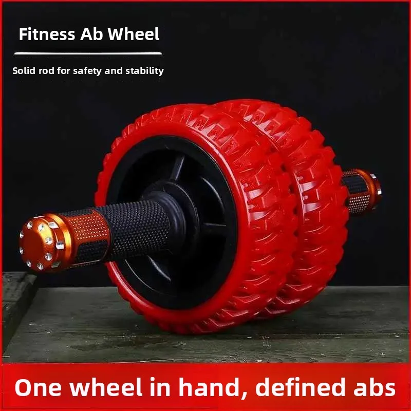 professional-fitness-men's-double-wheel-abdominal-wheel-non-rebound-core-strength-trainer-gym-equipment-abdominal-fat-loss