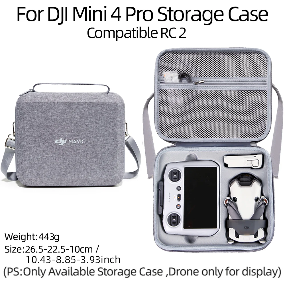 Portable Shoulder Storage Bag For DJI Mini 4 Pro Travel Carring Case Handheld Bag Box For Mini 4 Pro RC 2 Drone Accessories