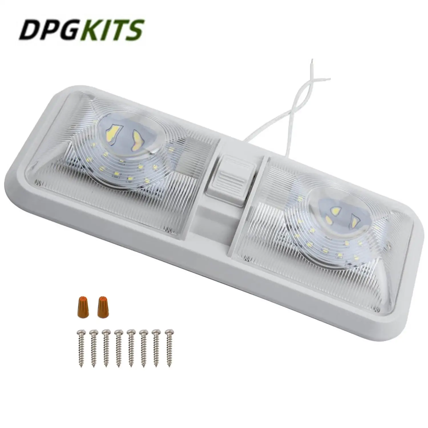 

48 светодиодов, 2 В, 800 лм, 6000-6500 К, светодиодный светильник для автодома, потолочный светильник, кемпер, прицеп, морской двойной купол, лампы для автомобиля