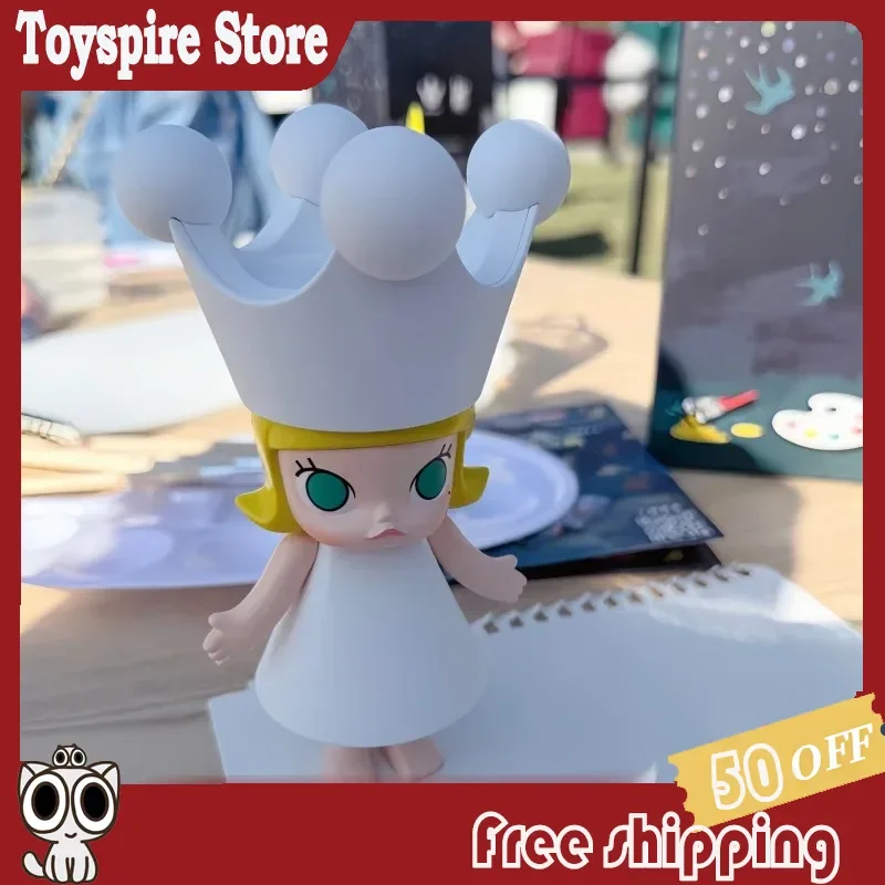 

POP MART MEGA ROYAL Molly 20th Anniversary Hand Painted Collectible Figure 150% 400% Art Toy Desktop Decor For Anime Collectors