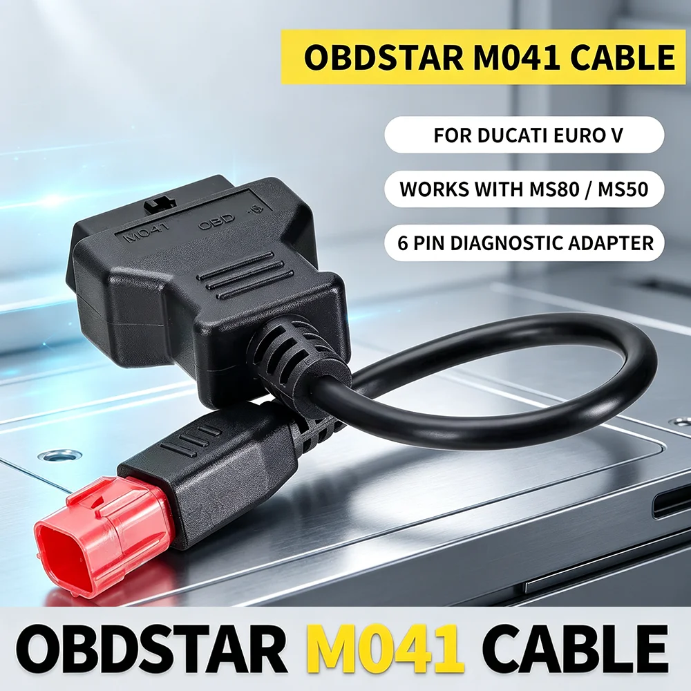 OBDSTAR M041 Cable for 2019- Duc-ati EURO V Motorcycle Cluster Adjustment Function Work with MS80 MS50 IScan and ODOMaster Tool