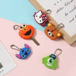 1PC Cartoon Key Case Silicone Key Chain Can Be Installed with Keys Creative Home Access Control Key Protective Case