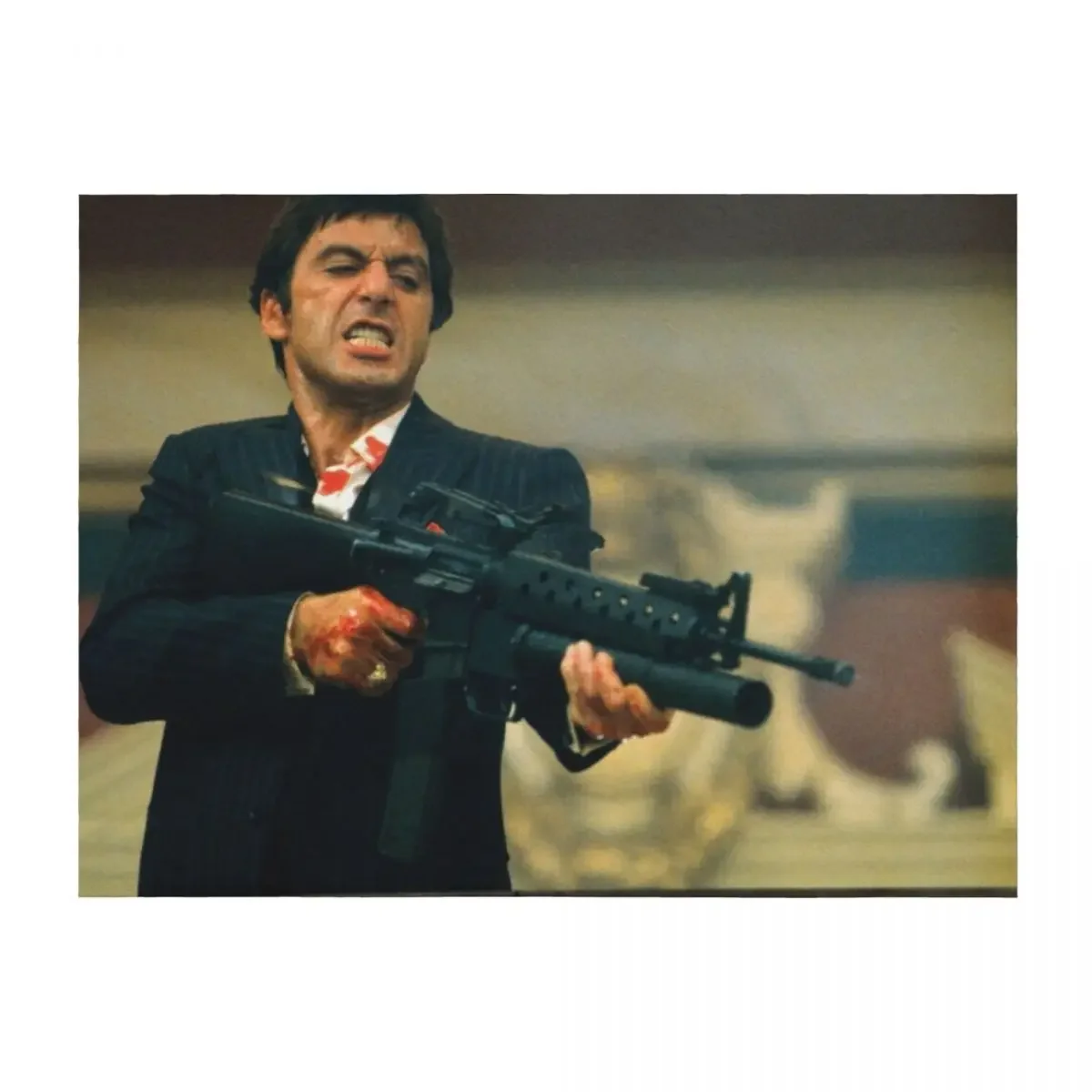 

Scarface Throw Blanket Polar Personalized Gift Custom Luxury Brand Blankets