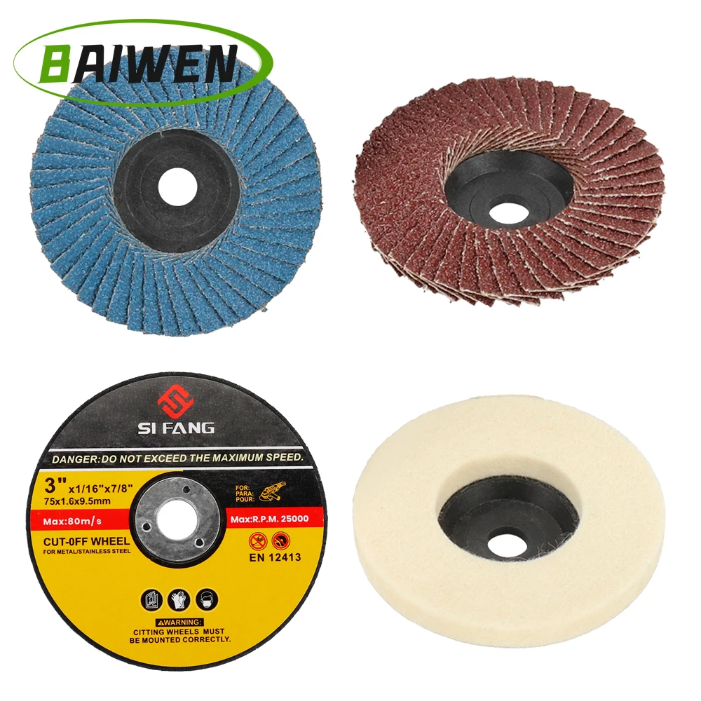 3\'\' Grinding Wheel Metal Cutting Disc 75mm Wood Circular Saw Blade Polishing Sheet For 12V Mini Brushless Angle Grinder