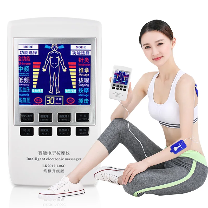 

Tens Electric Muscle Stimulator EMS Multi-Function Massager Cupping Acupuncture Dual Frequency Physiotherapy Massage Machine