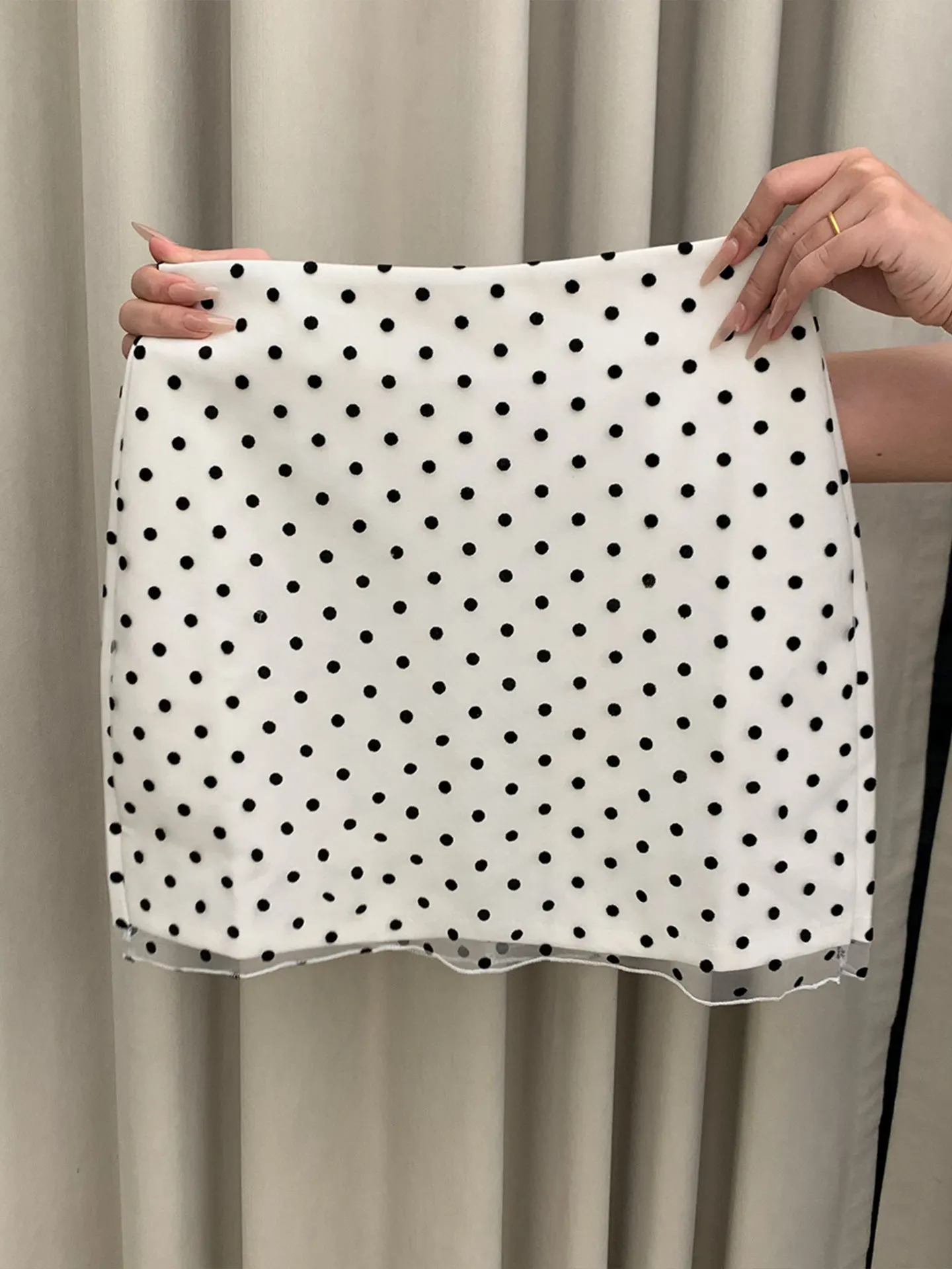 

Korean Sle Polka Dot Me f Skirt Women's Summer High Waist A-Line ort Skirt Ele Personali Bodycon Skirt