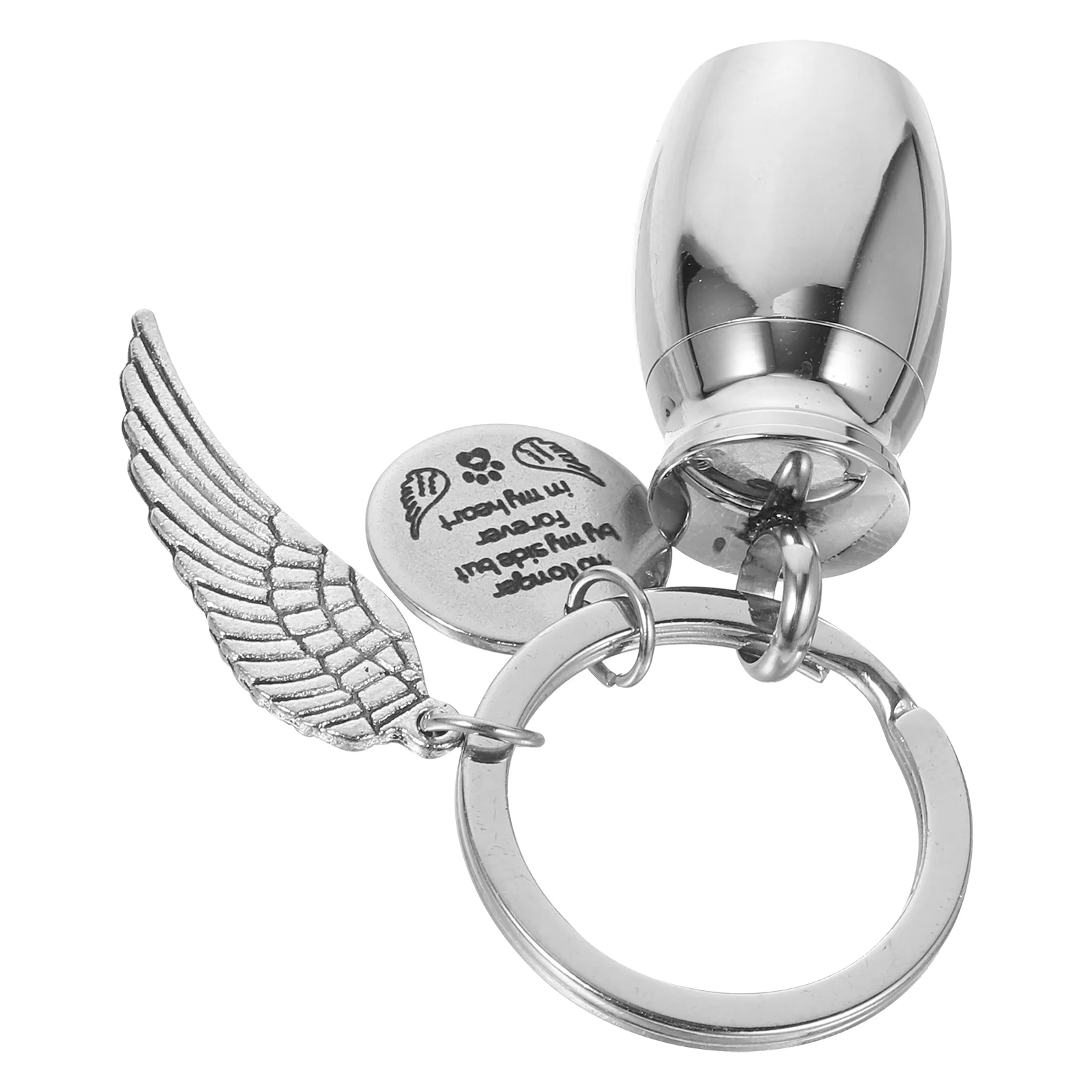 Remember Loved Ones Dog Urn Keychain Angel Holder Pet Ashes Locket of The Lid Pendants Hanging Ornament Container Bag