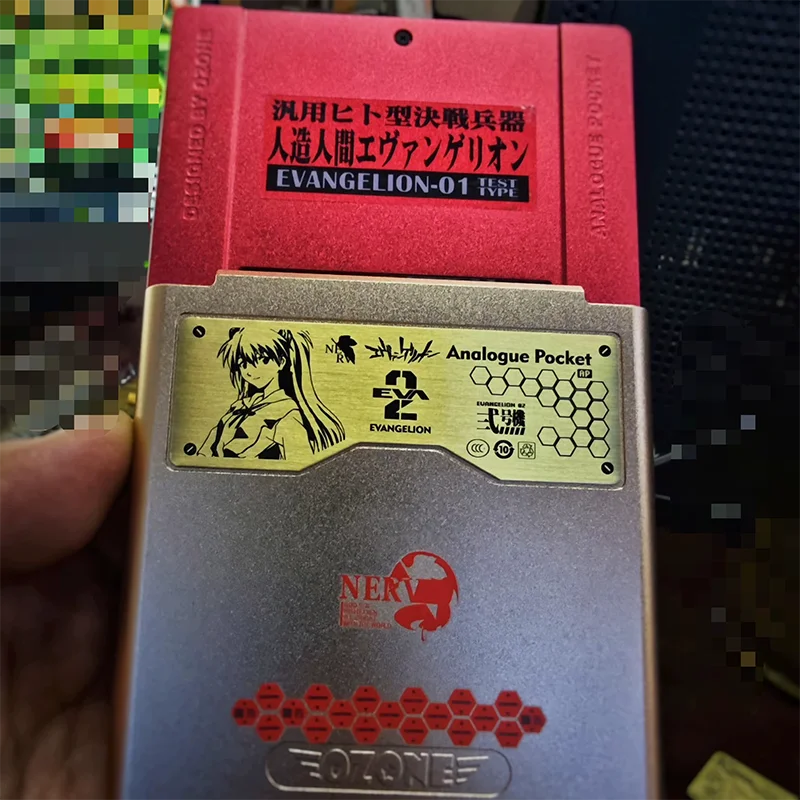 Gbasp 플립폰 에바 테마 아날로그 포켓 유니버설 메탈 백 스티커