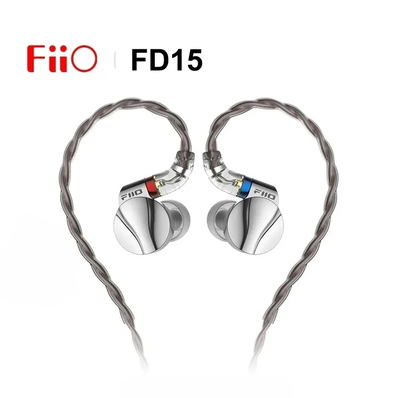 FiiO FD15 13,8mm DLC controlador dinámico auriculares intrauditivos Audio de alta resolución Magnalium Cable MMCX desmontable auriculares HiFi con cable