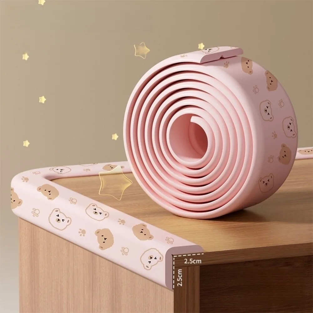 새로운 NBR 충돌 방지 스트립 자국 없는 만화 곰 모양 모서리 보호대 8mm 두꺼운 소프트 책상 모서리 스트립 가정 보호