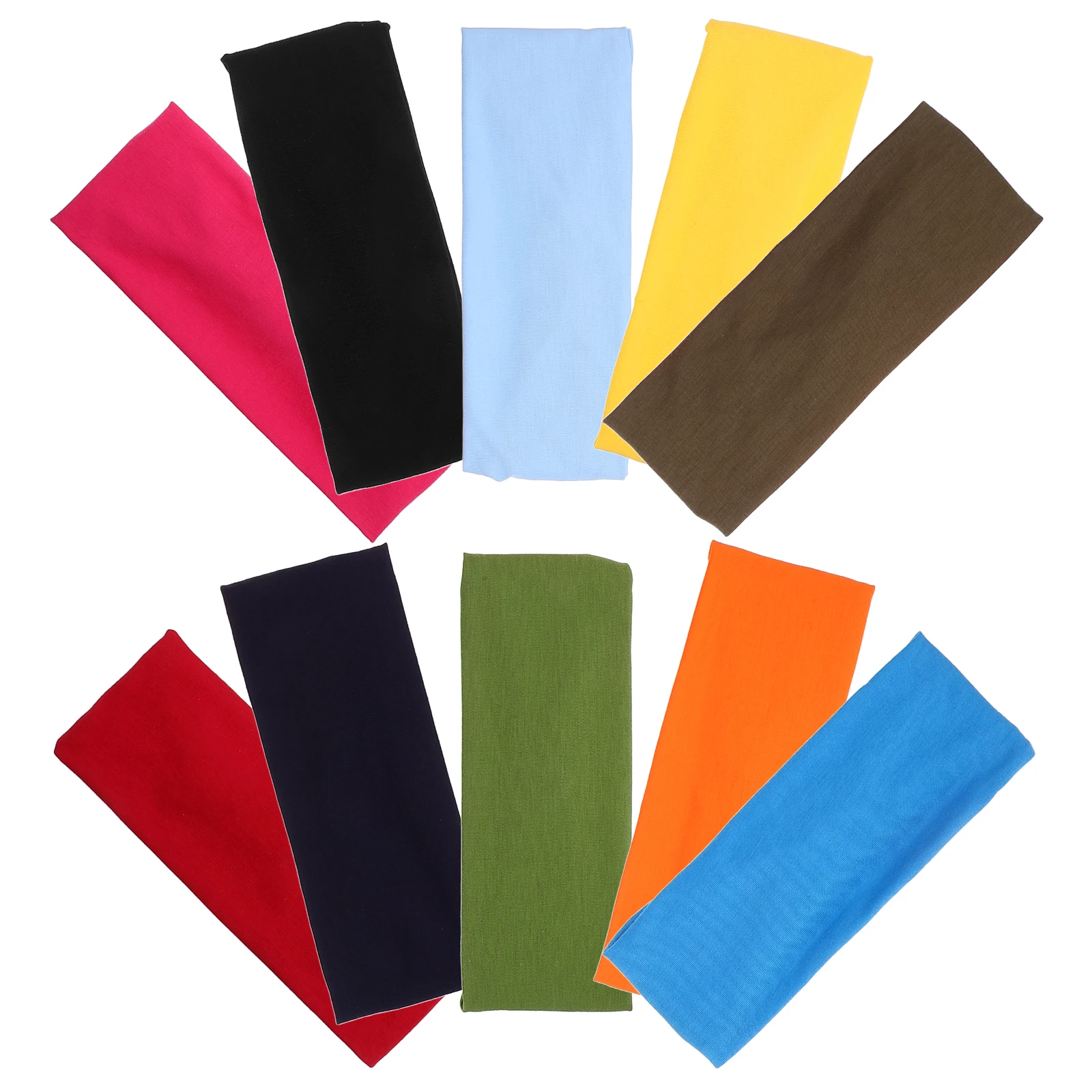 10 個の汗止めバンド ヘッドバンド 女性 男性 スポーツ フィットネス ヨガ 通気性 軽量 ポータブル ヘアラップ 運動用 アウトドア用