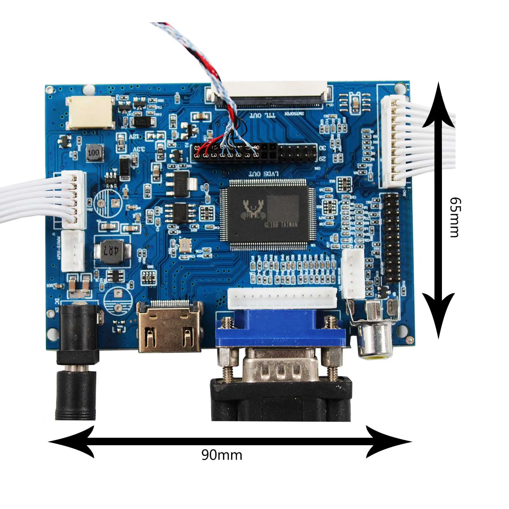 Hd Mi Vga Av1 Av2 1024X600 Lcd Controller Boards Lcd Screen Display Small 5.6Inch Ltd056Et3A Display Lcd Module