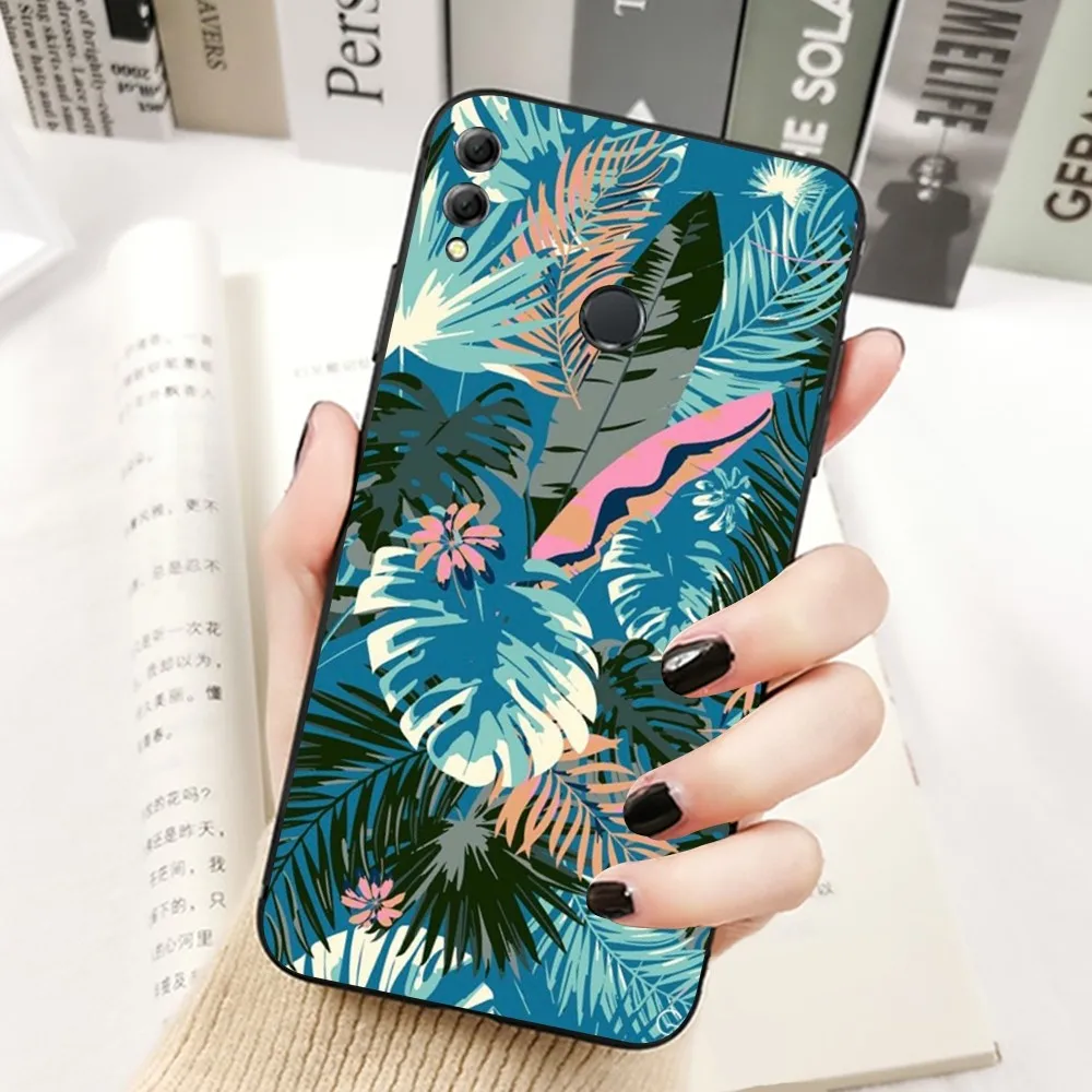 Monstera Green Leaves Phone Case For Huawei Honor 10 lite 9 20 7A 9X 30 50 60 70 pro plus Soft Silicone Cover