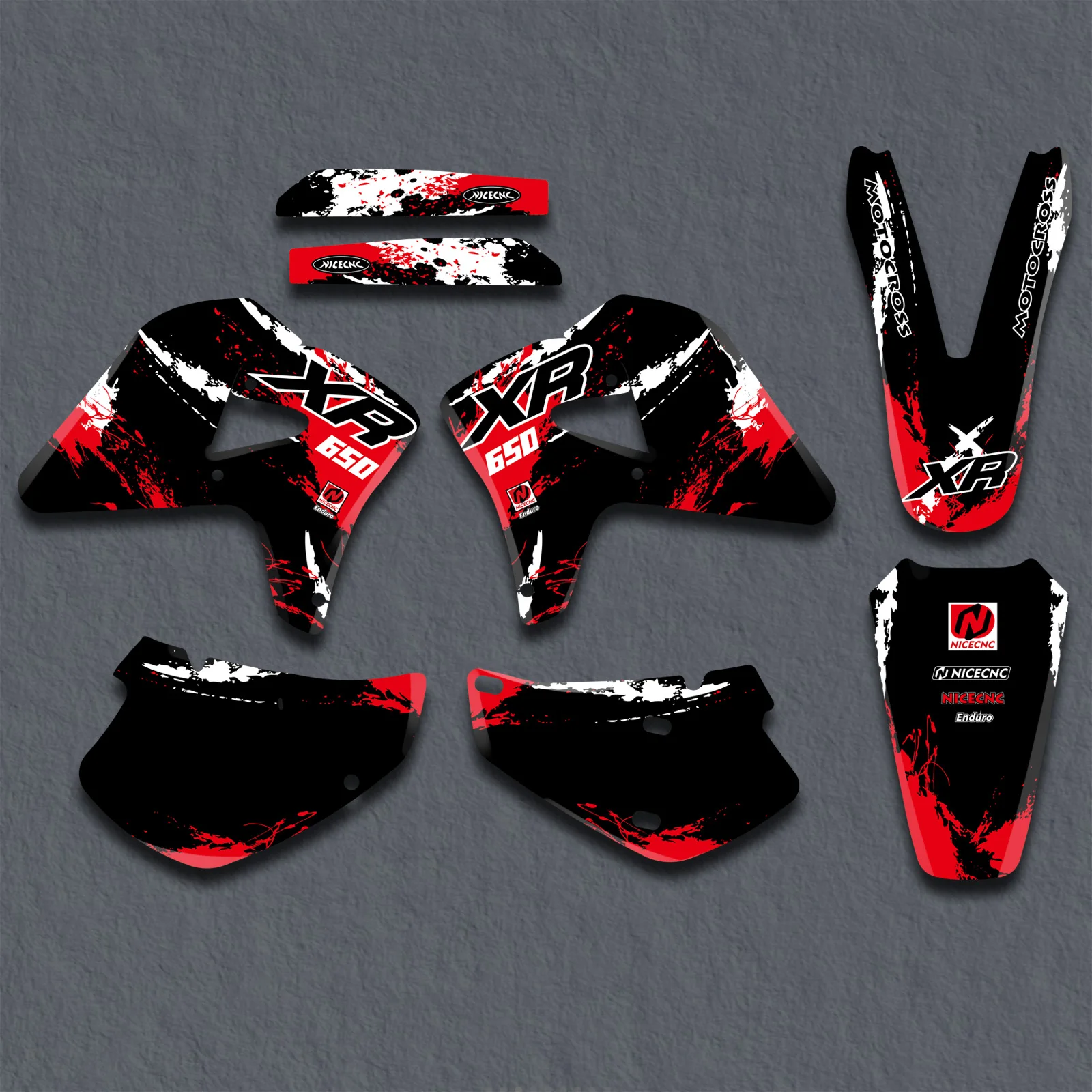 For Honda XR650R XR 650R 2000-2009 2008 2007 2006 2005 2004 2003 Motorcycle Fairing Graphics Background Decal Sticker Customize