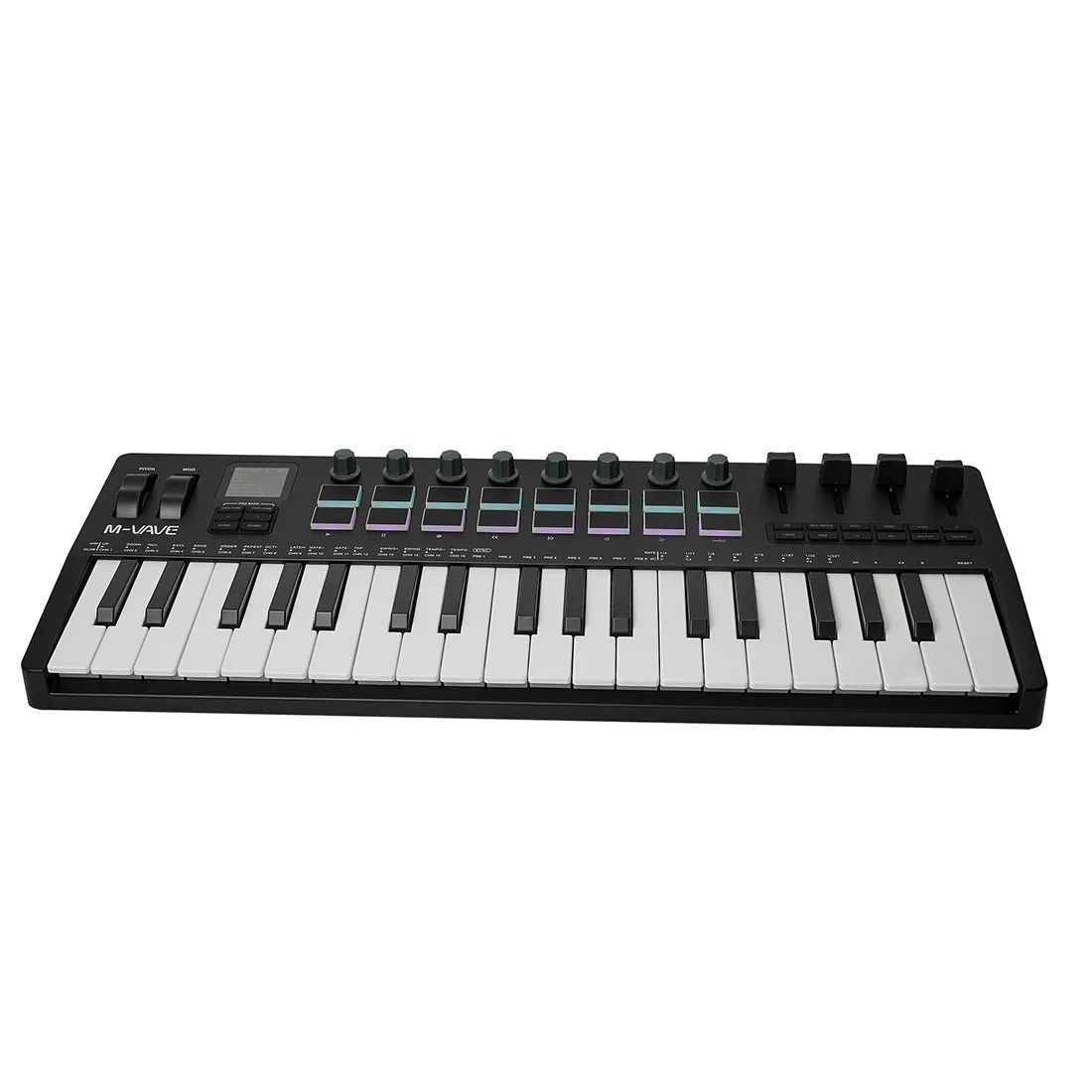 SMK-37 PRO Controlador de teclado MIDI portátil de 37 teclas com fonte de áudio Arranjador de plástico dobrável
