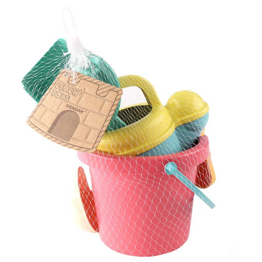 مجموعة من سبع قطع من ألعاب الشاطئ الملونة الدوبامين للأطفال ، دلو الشاطئ ، مجرفة سميكة ، أدوات حفر الرمال #5