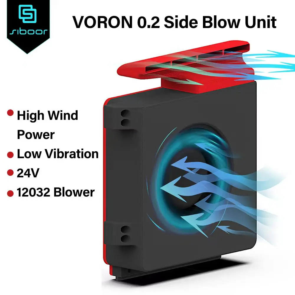 VORON V0 Series 24V 12032 Model Auxiliary Cooling  Fan Unit High Airflow Low Large Vibration Blower Fan 2800 RPM Side Blow Unit