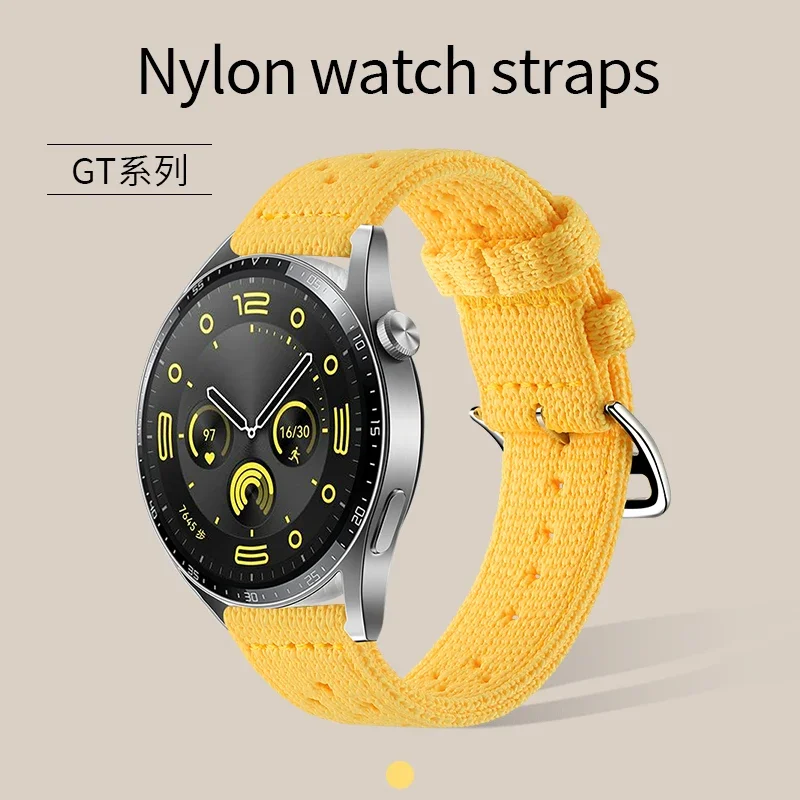 男性と女性のためのナイロンストラップ,Huawei Watch gt4,gt5 pro,gt2,gt3,watch4,Ultimate,gt runner,watch3,xiaomi,22mm, 46mm