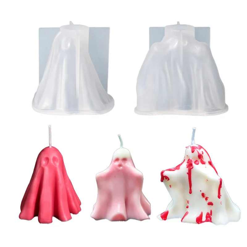 Yixing ProductsdiyHalloween Cloak Ghost Epoxy Mold Aromatherapy Candle Silicone Mold Exclusive for Cross-Border