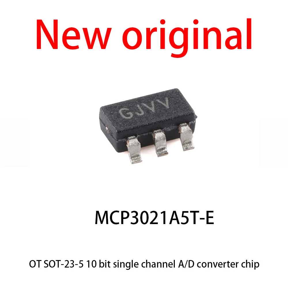 10Pcs/Lot New original MCP3021A5T-E/OT SOT-23-5 10 bit single channel A/D converter chip