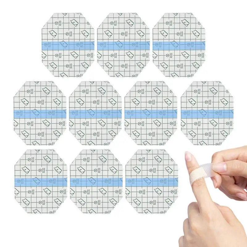 Waterproof Stretch Bandage 10PCS Dressing Transparent Film Stretch Large Waterproof Clear Waterproof Adhesive Skin Tape For