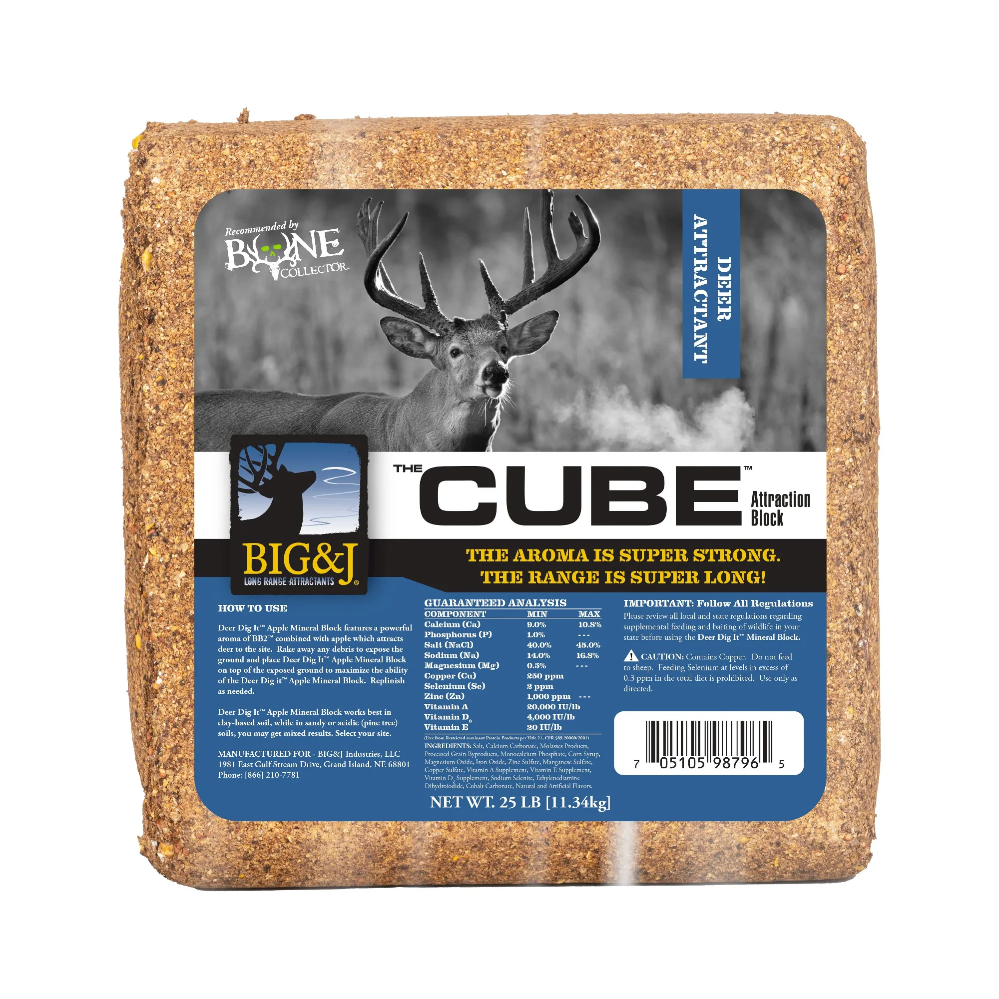 

Big & J Long The Cube Range Deer Attractant Block, 25lbs