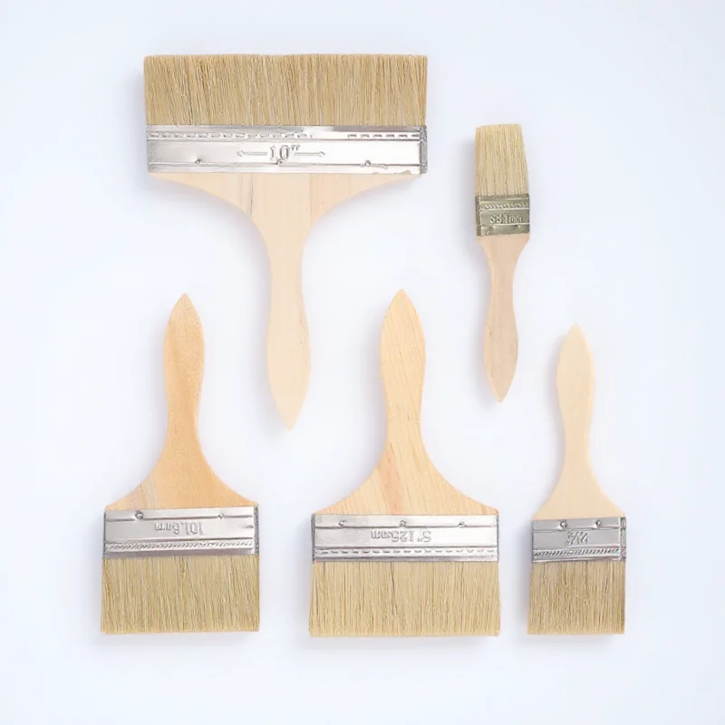 

5pcs Thickened Paint Brush Set Wood Handle Soft Bristles niture Varnish Oil Painting Art Craft Project Tools