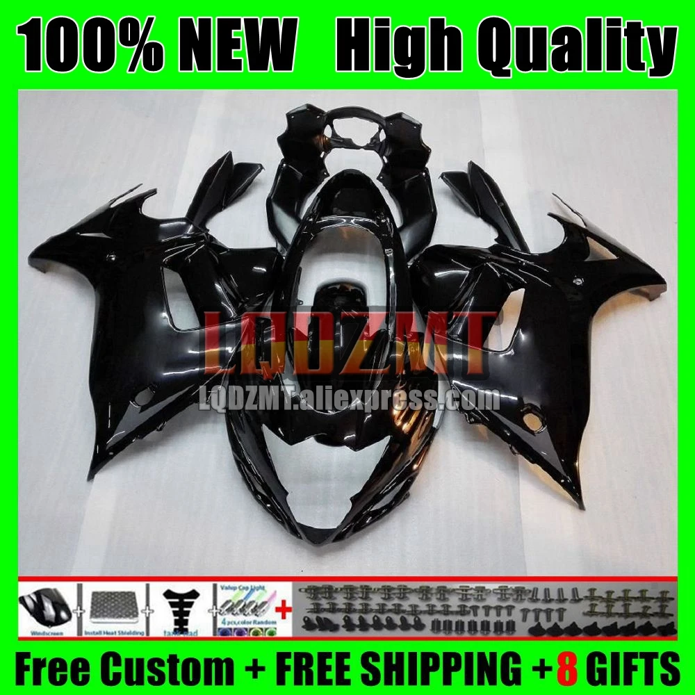 Body For SUZUKI KATANA GSXF 650 GSX650F 08 09 10 11 2012 2013 2014 21No.1 GSXF650 2008 2009 2011 12 13 14 ALL black Fairing