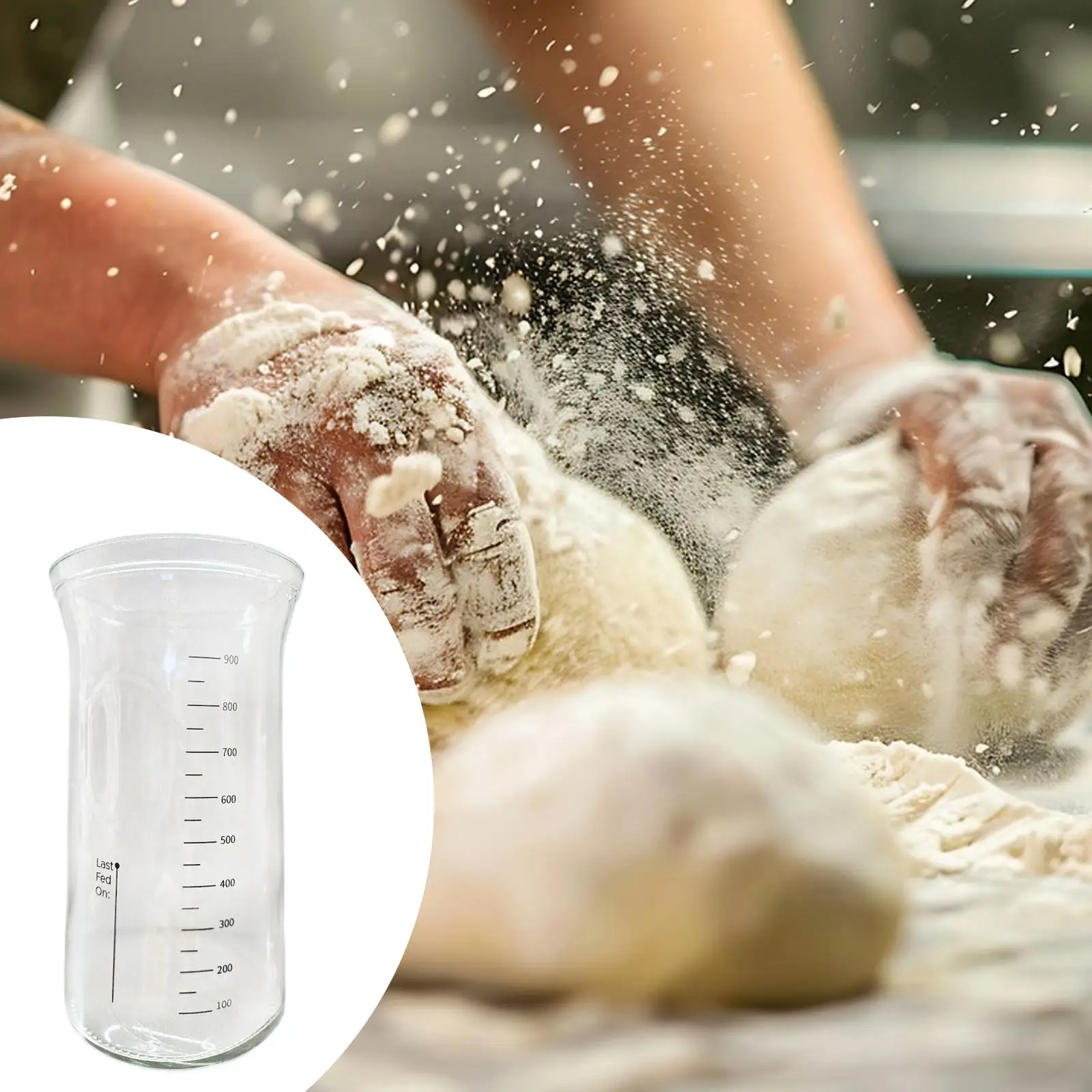 Tarro de inicio, taza para beber, herramienta versátil, portátil, fácil de limpiar, vaso para licuadora, contenedor para el hogar, principiante, panadería, leche, uso diario