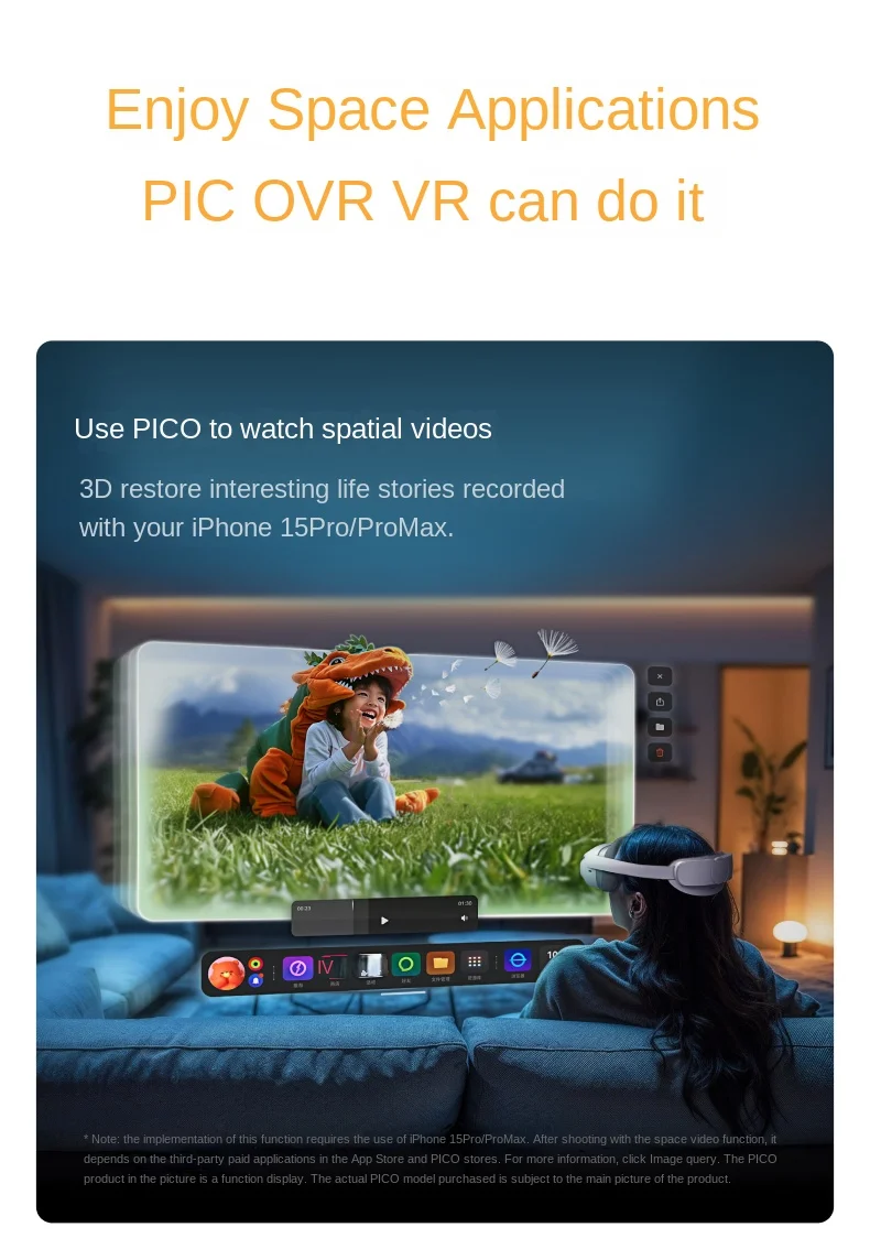 PICO 4 Pro óculos tudo-em-um 4K jogo tátil 3D dispositivo