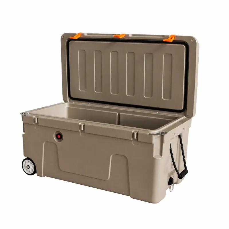 120L Large Capacity Fishing Tackle Box with Wheels Super Long Insulation Cooler Storage Container for Outdoor Camping Travel