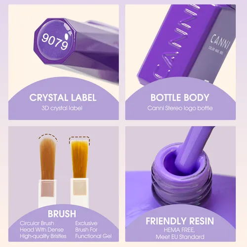 Imagen 2 del producto CANNI Venalisa-esmalte de uñas en Gel, Color precioso, textura de gran cobertura, sin TPO, barniz semipermanente para uñas, Gel UV LED