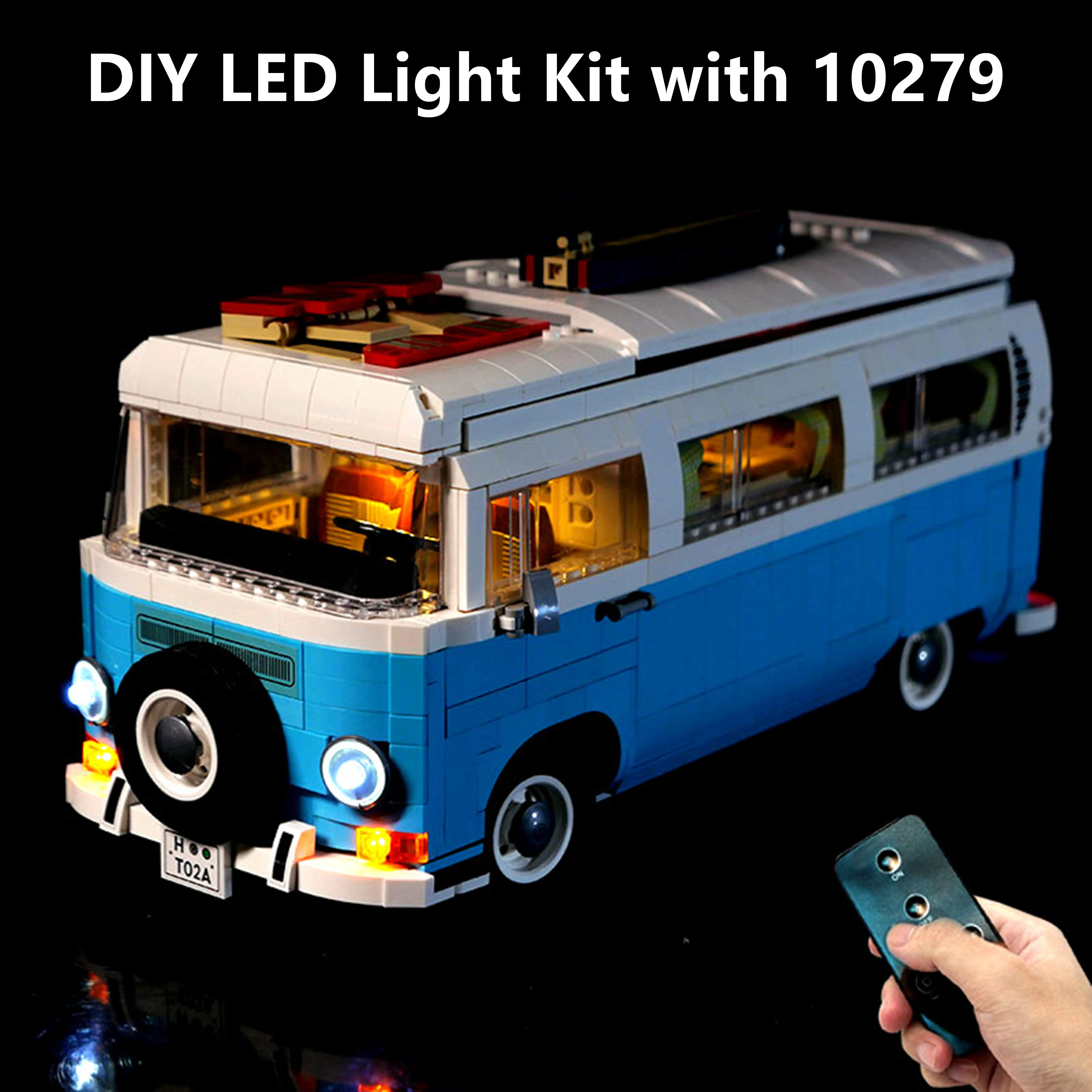 

LED Light Kit Compatible with 10279 Vintage Van Building Block Model, DIY Lighting Accessories for Decoration Display