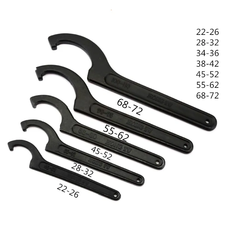 Wrench Spanner Tool Adjuster Motorcycle Bike Absorber Shock Spanner Pre Load Hook C Spanner Tool Set Universal Hand Tool 22-72mm