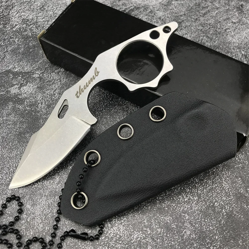 Mini Neck Knife Pocket Fixed Blade Small Lightweight Portable Outdoor Tactical Survival Knives EDC Multi-tool Keychain Knife