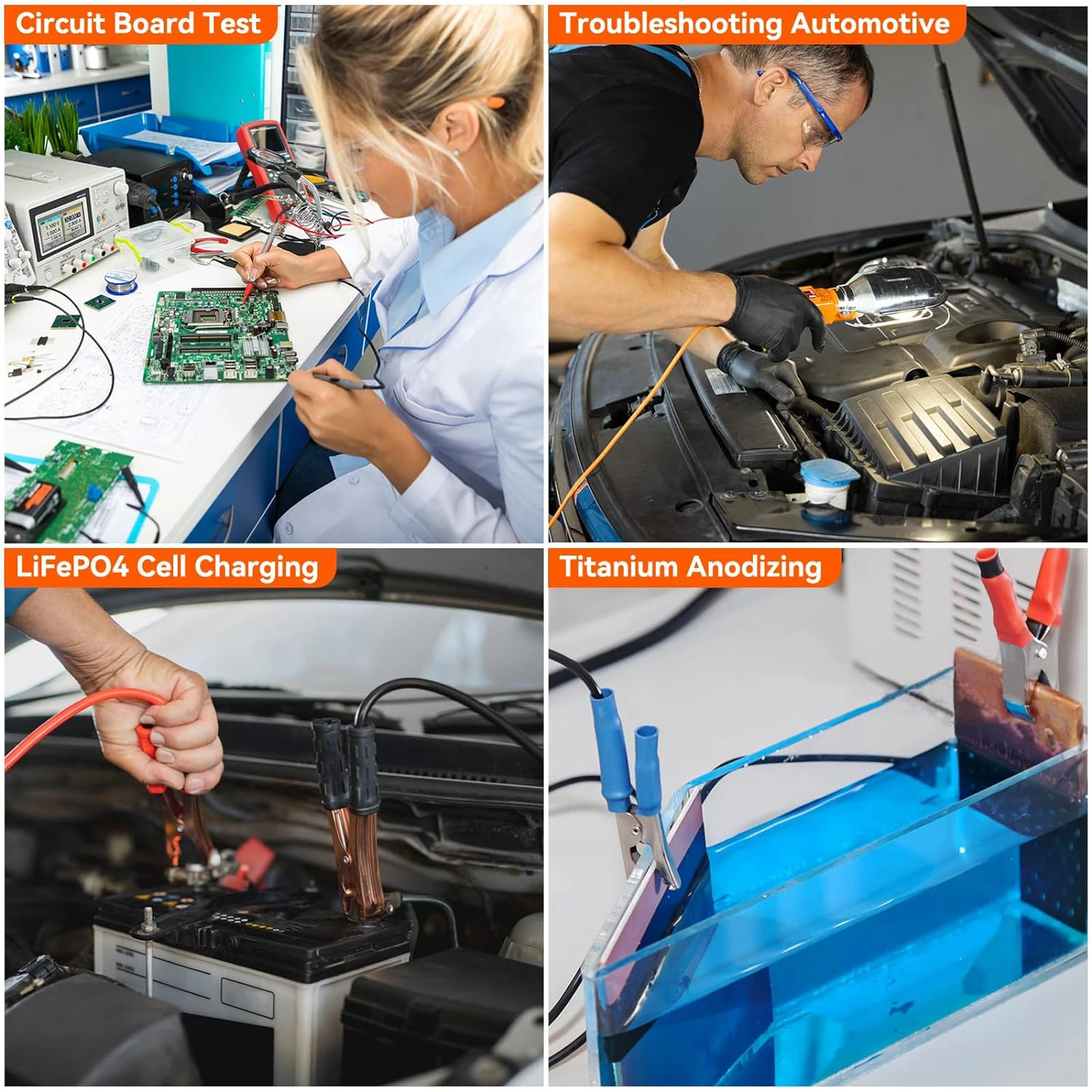 Fuente de alimentación de laboratorio CC ajustable, fuente de alimentación de banco de laboratorio, regulador de voltaje de fuente de alimentación de 30V 10A, 120V60V para carga de batería