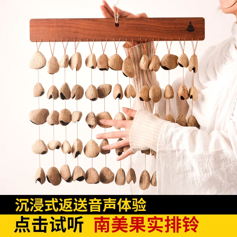 Tibetan Handmade Seed Pod Chime Bar Natural Plant Concert Accompaniment Shaker