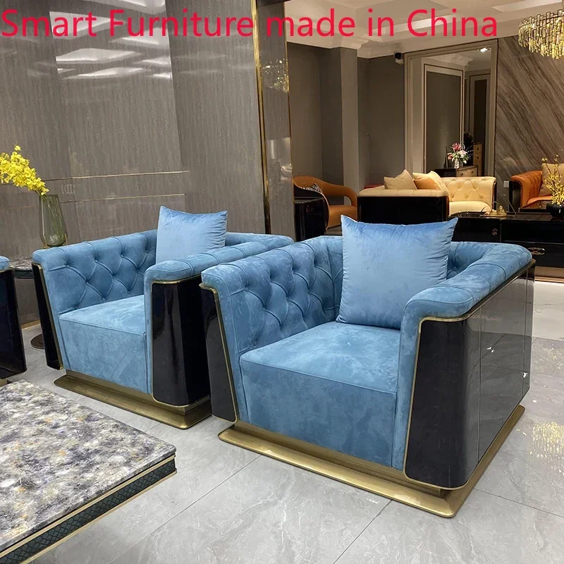 

sofa Italian luxury high-end frosted leather combination sofa cowhide living room postmodern large-sized villa furniture