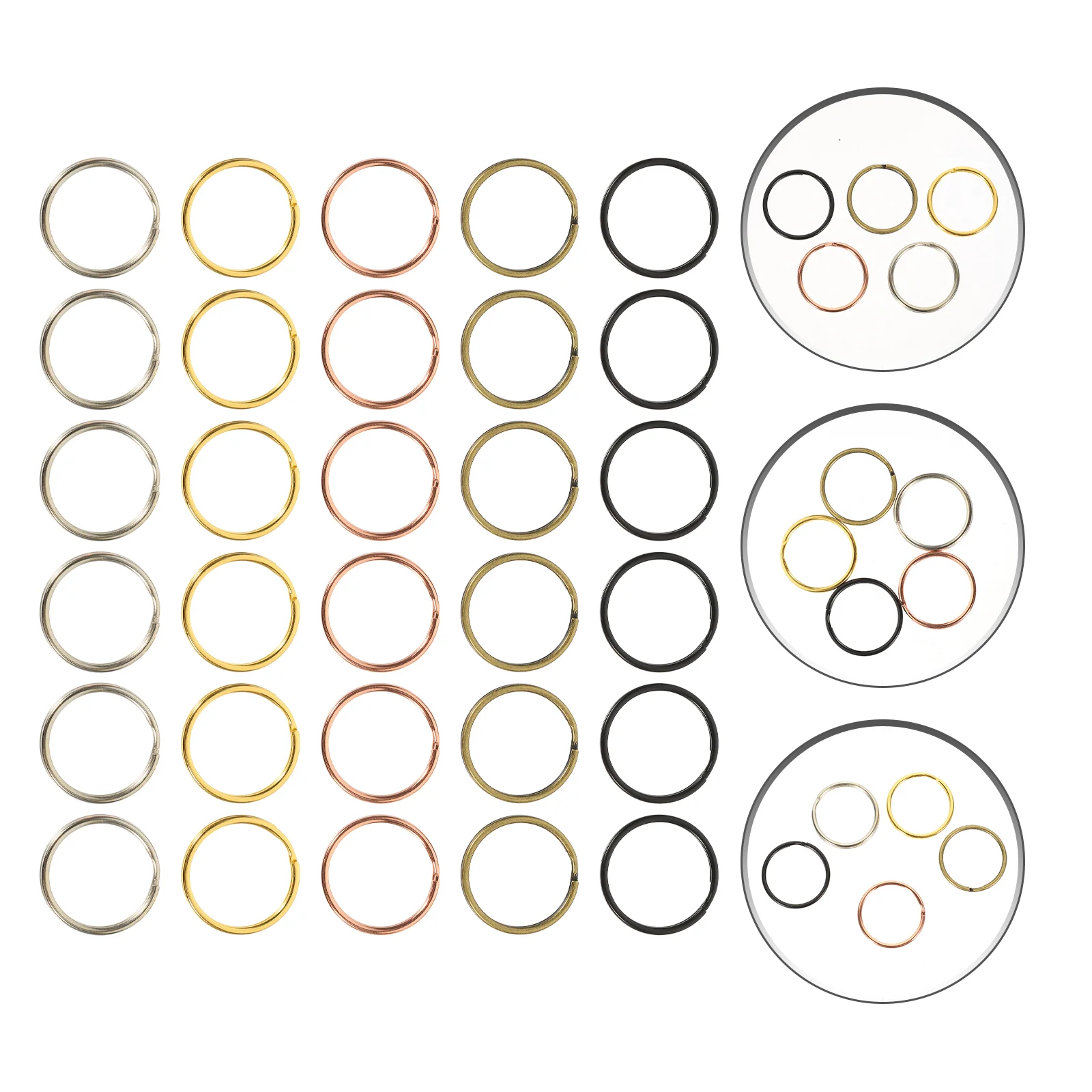 

200 Pcs Key Ring Rings Keychain DIY Accessory Rings Retro Style Portable Heavy Supply Alloy Handcrafted Split Duty
