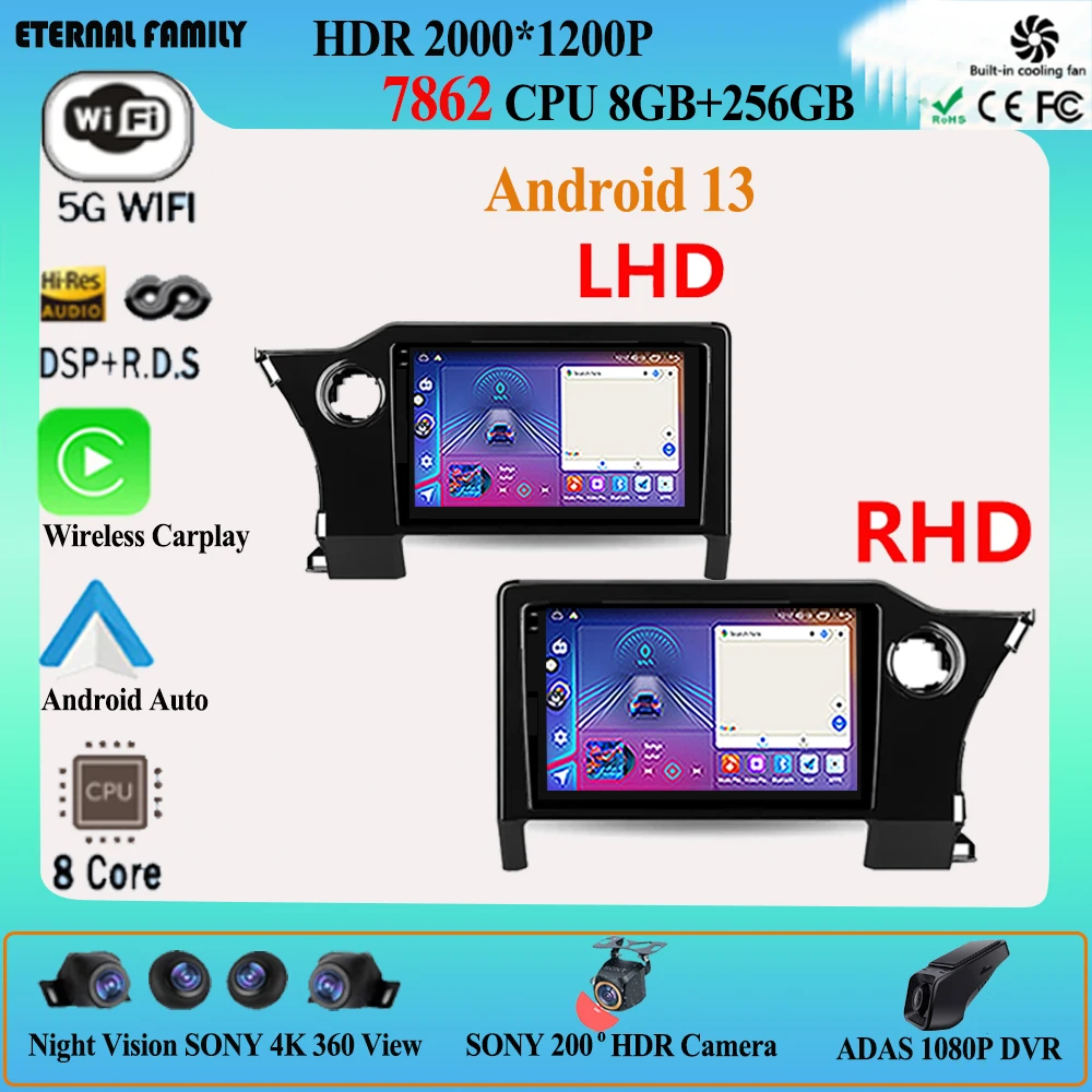 

Car Auto For Toyota Noah 4 R90 2022 - 2023 LHD RHD Android Radio Video Player GPS Navigation Multimedia 5G WIFI BT No 2din DVD