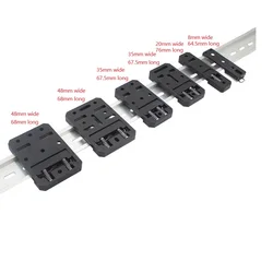 Guide Rail Buckle Of Simple PCB Circuit Board Mounting Bracket DIN Rail Mounting PCB Carrier PCB Bracket Black Grey