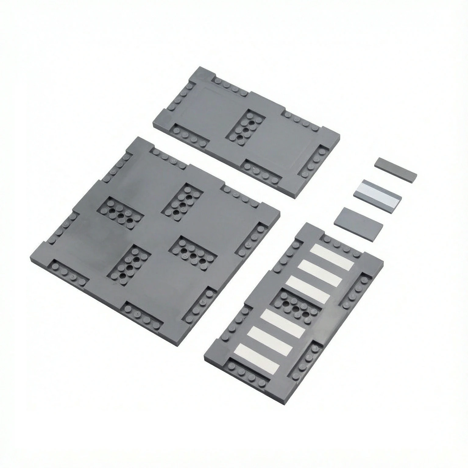 MOC City Road Street Baseplate Building Plate Zebra Pedestrian Crossing Traffic Bricks Accessories with Parts 60301 69915 71772