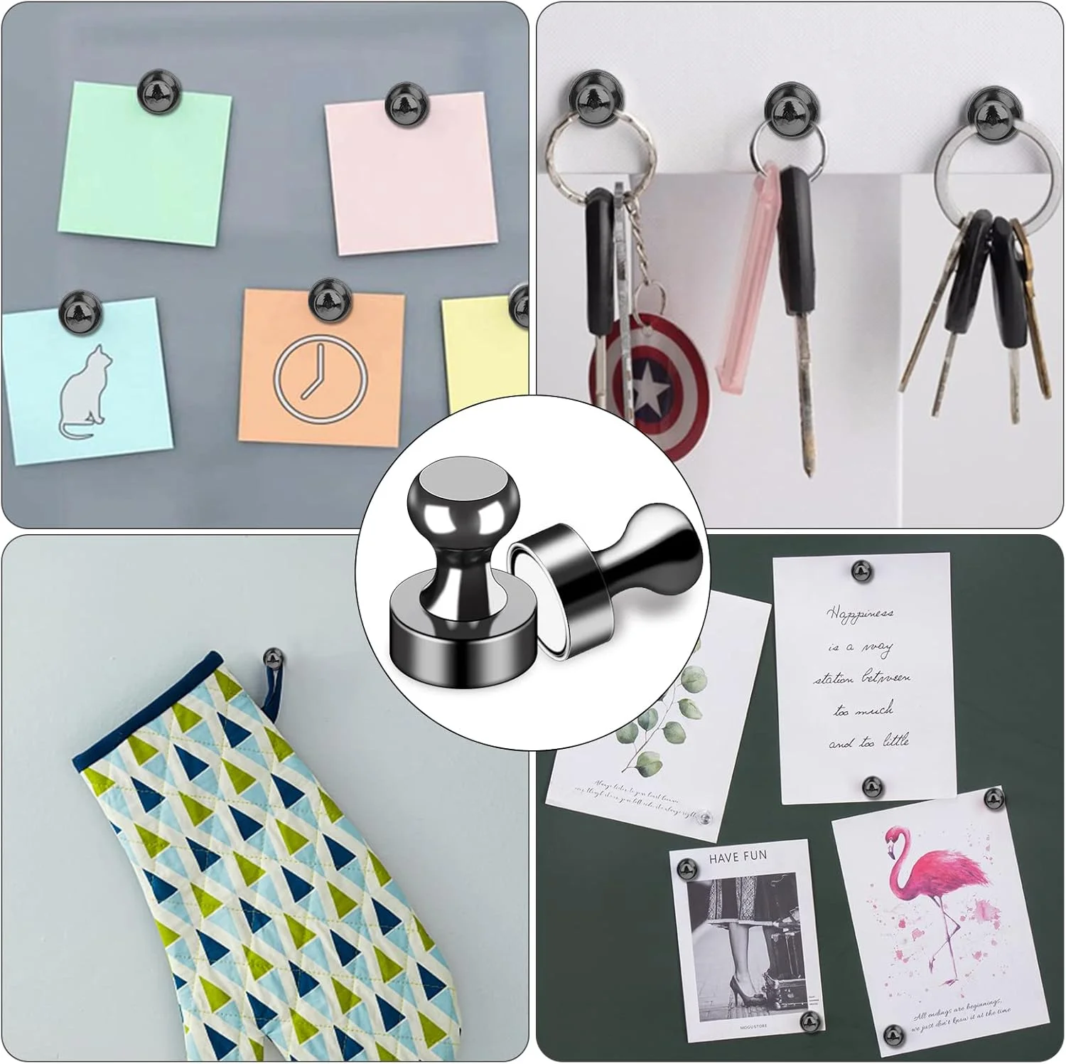 10개입 자석 핀 네오디뮴 금속 강력 자석 사무실 교육용 화이트보드 냉장고 자석 못