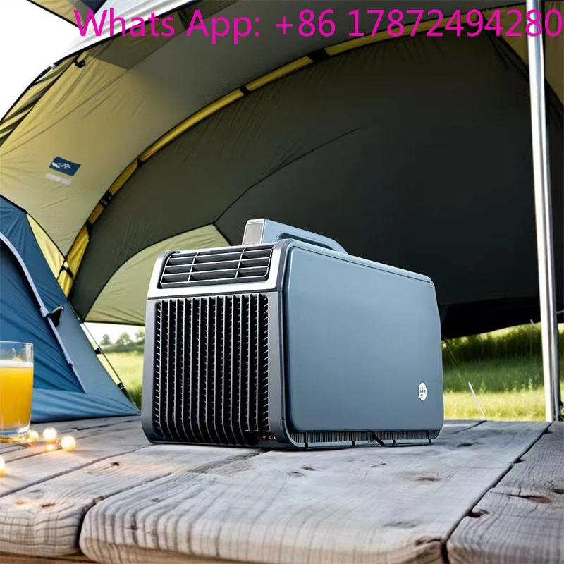 Portable Air Conditioner AC/DC Dual Power Supply Dual-Purpose Cooling/Heating Camping Tent Air Conditioner Compressor Refrigerat