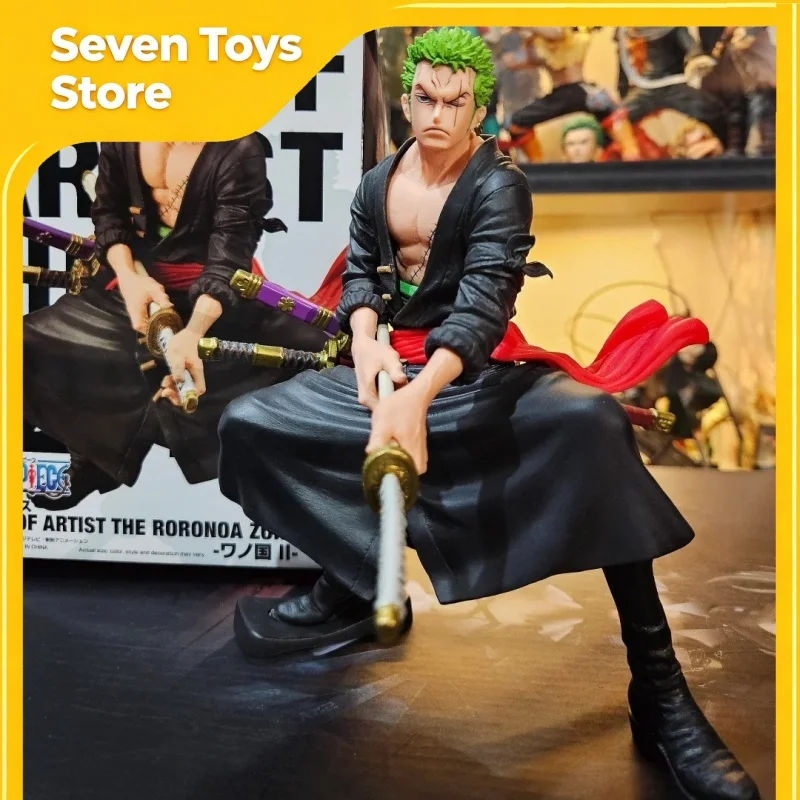 

Оригинальная фигурка Bandai One Piece King Of Artist Ророноа Зоро, 15 см, коллекционная модель из серии Wano Country, декор для рабочего стола, игрушка, подарок