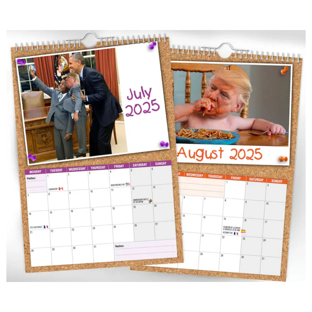 2025 Funny Trumpinator Wall Calendar Prank Mugshot Hanging Calendar Monthly Planner Calendar For Trump Supporter