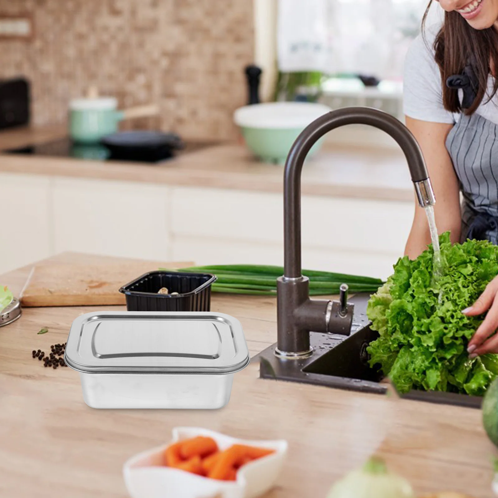 

1pcs Ice Cream Container 1L Reusable Bpa-Free Plastic Storage Box For Homemade Ice Cream Yogurt Fruit Dessert Freezer Safe