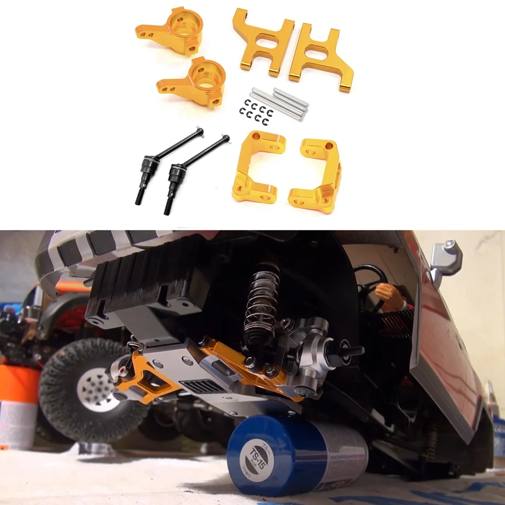 B49B-Metal Front Steering Cup C Hub Carrier Suspension Arm Drive Shaft For 1/10 RC Crawler Tamiya CC01 Upgrade Parts